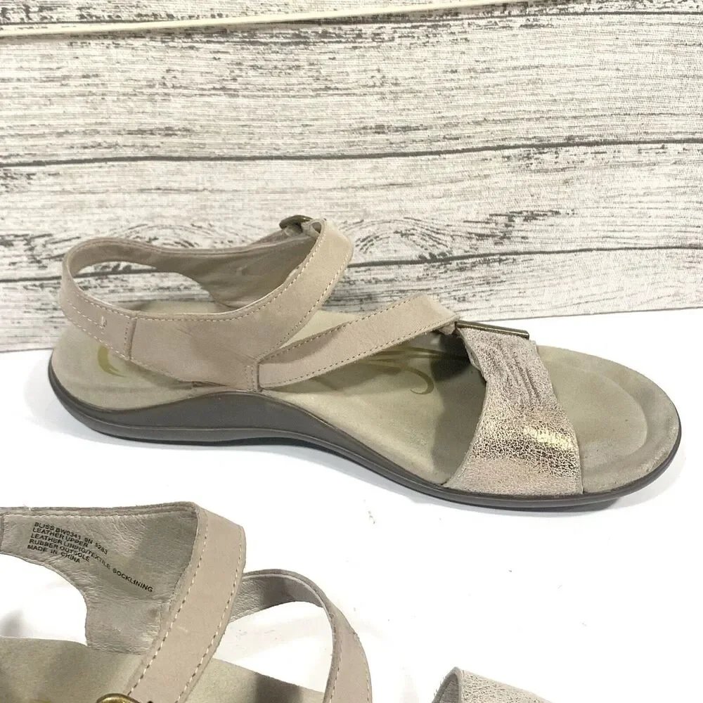 Abeo Bliss Post Metallic Leather Walking Comfort Sandals Size 9 Women’s - Picture 8 of 15